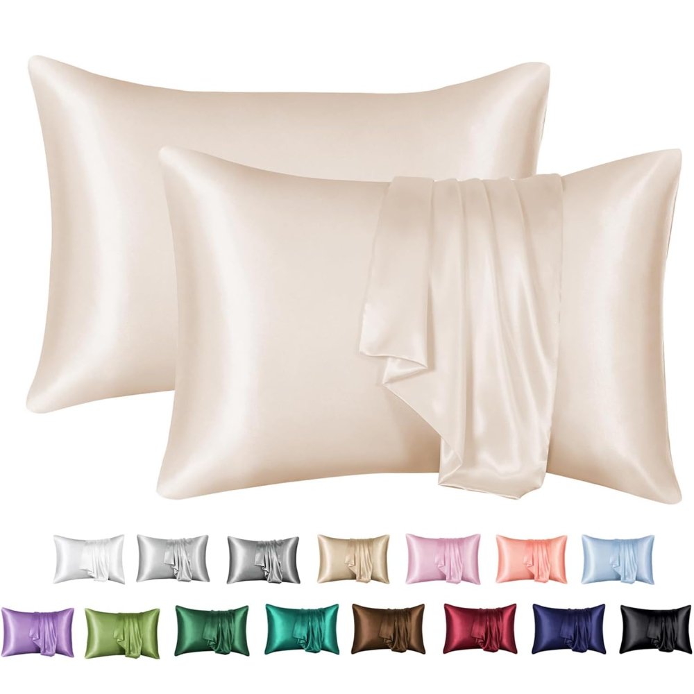 Silk Pillowcase Set - 2-упаковка атласных наволочек для волос и