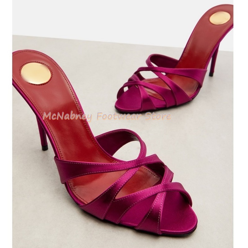 Luxury Lifestyle Shoes - Острые туфли на шпильке из атласной