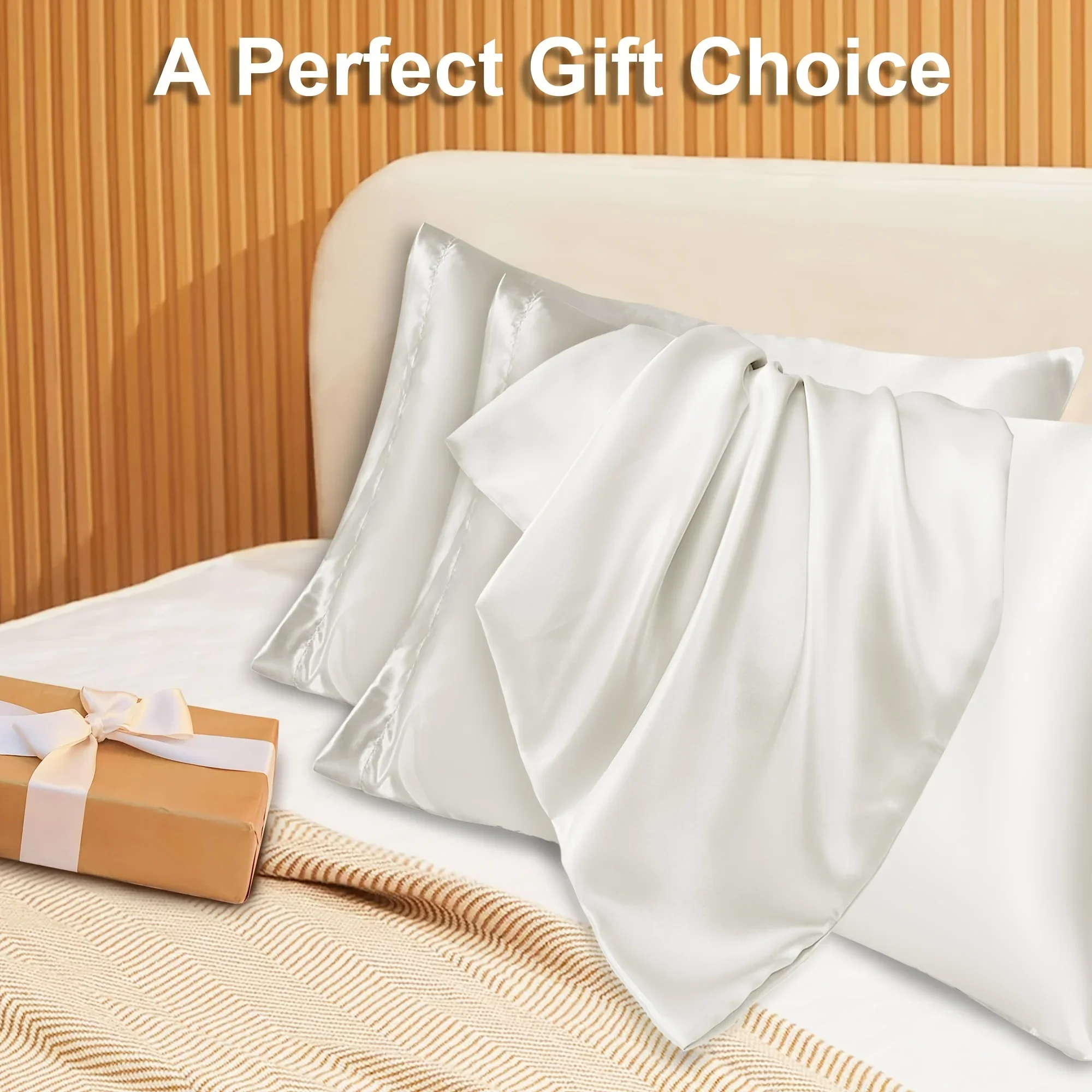2 шт. роскошная атласная навол – обзор и цена Silk Pillowcase Set